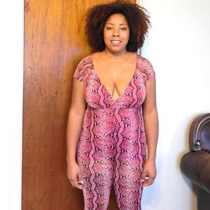 Snake print jumpsuit
